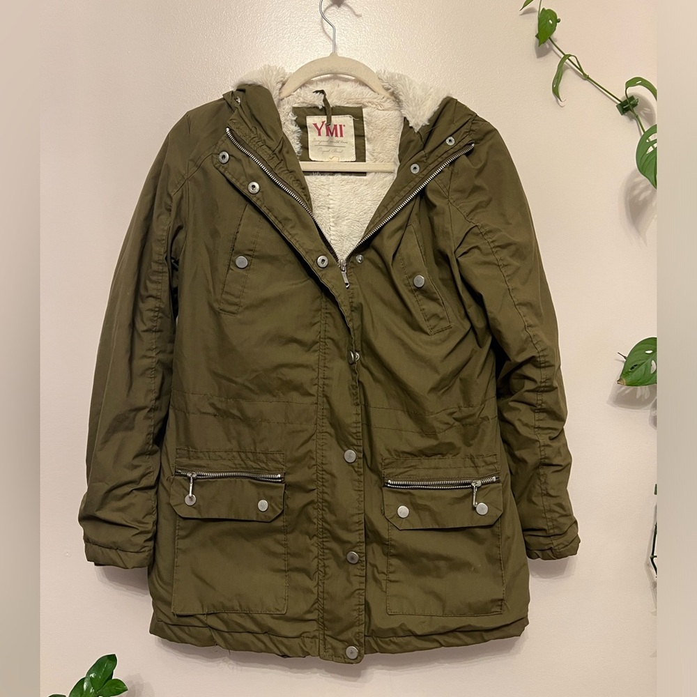 YMI army green winter coat